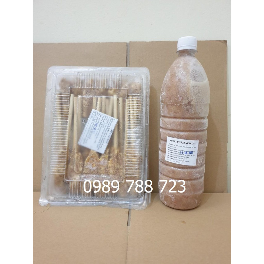 Đặc Sản Nem lụi Huế làm sẵn hộp 28 chiếc + nước chấm chuẩn cực ngon