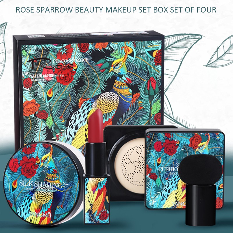 [Hàng mới về] Bộ phấn nước và son Yangmei thiết kế hình hoa và chim sang trọng | BigBuy360 - bigbuy360.vn