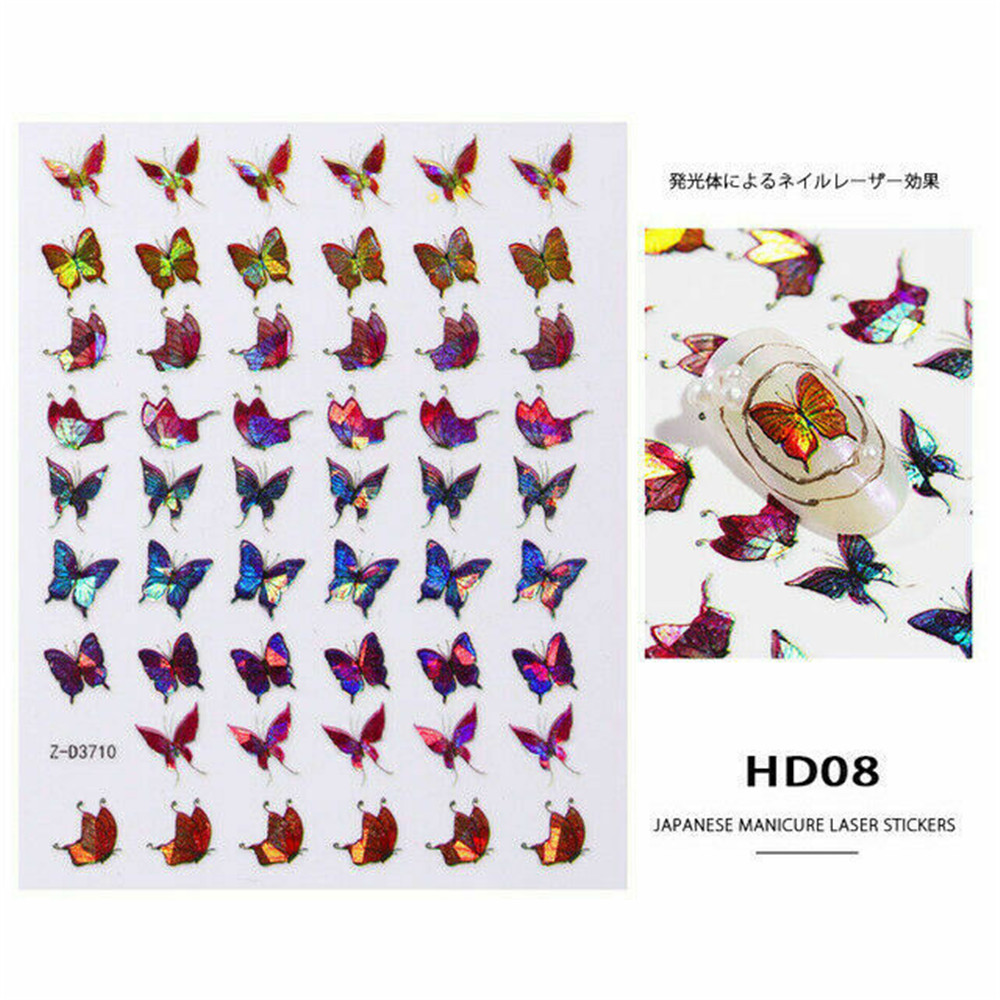 Hộp Kim Tuyến Lung Linh Dùng Trang Trí Móng Hình Bướm 3d