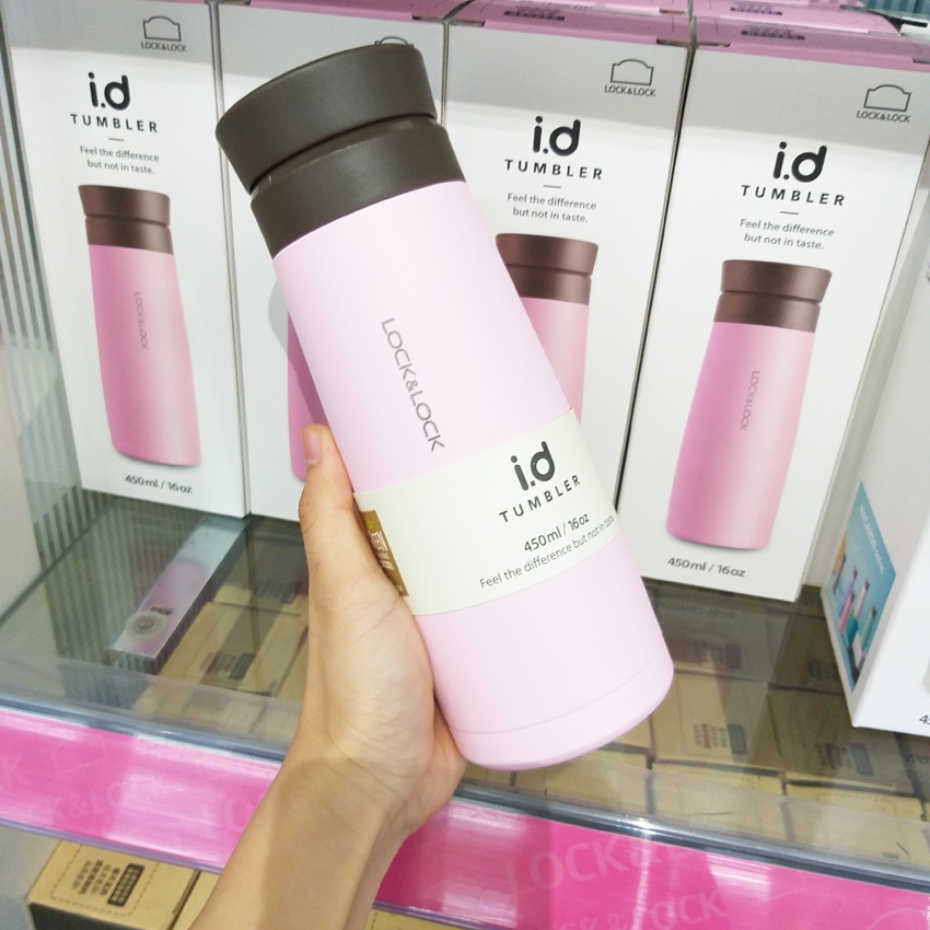 Bình Giữ Nhiệt I.D Tumbler Bằng Thép Không Gỉ Lock&amp;Lock LHC4230 450ml Hồng