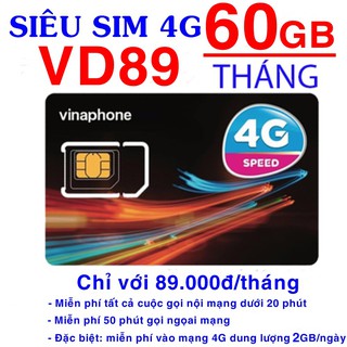 Sim VD89 60GB/tháng - miễn phí tháng đầu tiên