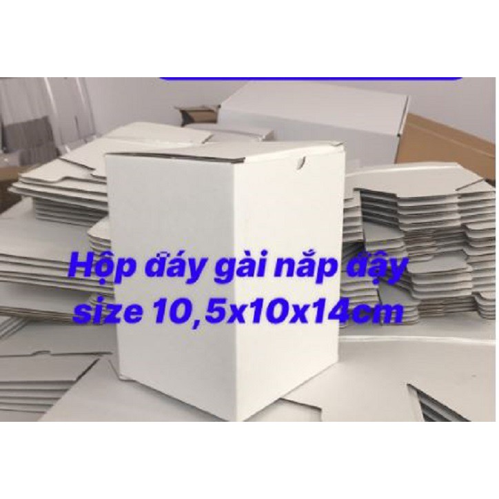 Freeship - Hộp carton nắp gài trắng - 10.5x10x14cm