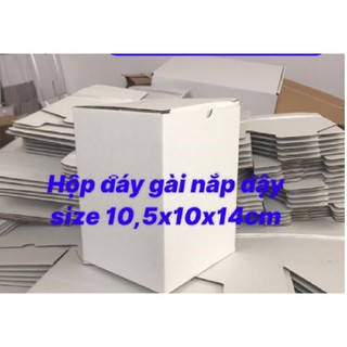 Freeship - Hộp carton nắp gài trắng - 10.5x10x14cm
