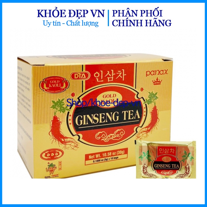 Trà sâm hàn quốc gingseng tea hộp 10 gói 2023