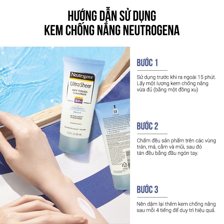 Kem Chống Nắng Dịu Nhẹ Ultra Sheer Dry Touch SPF 50+ 88ml