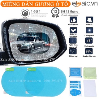 Bộ 4 Miếng Dán Gương Kính Chiếu Hậu Ô Tô Chống Bám Nước CAO CẤP