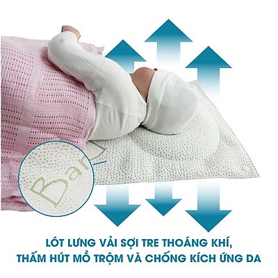 Gối lõm cao su non chống bẹt đầu cho bé Comfy Baby, gối ngủ chống méo đầu - Monnie Kids