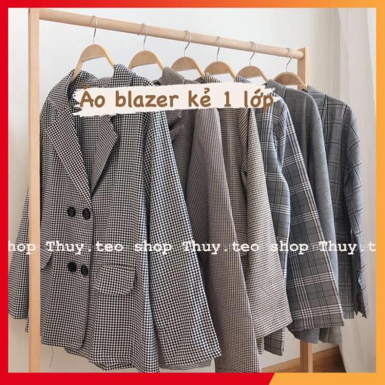 ÁO VEST NƯ - ÁO BLAZER KẺ HÀN QUỐC 5 MÀU