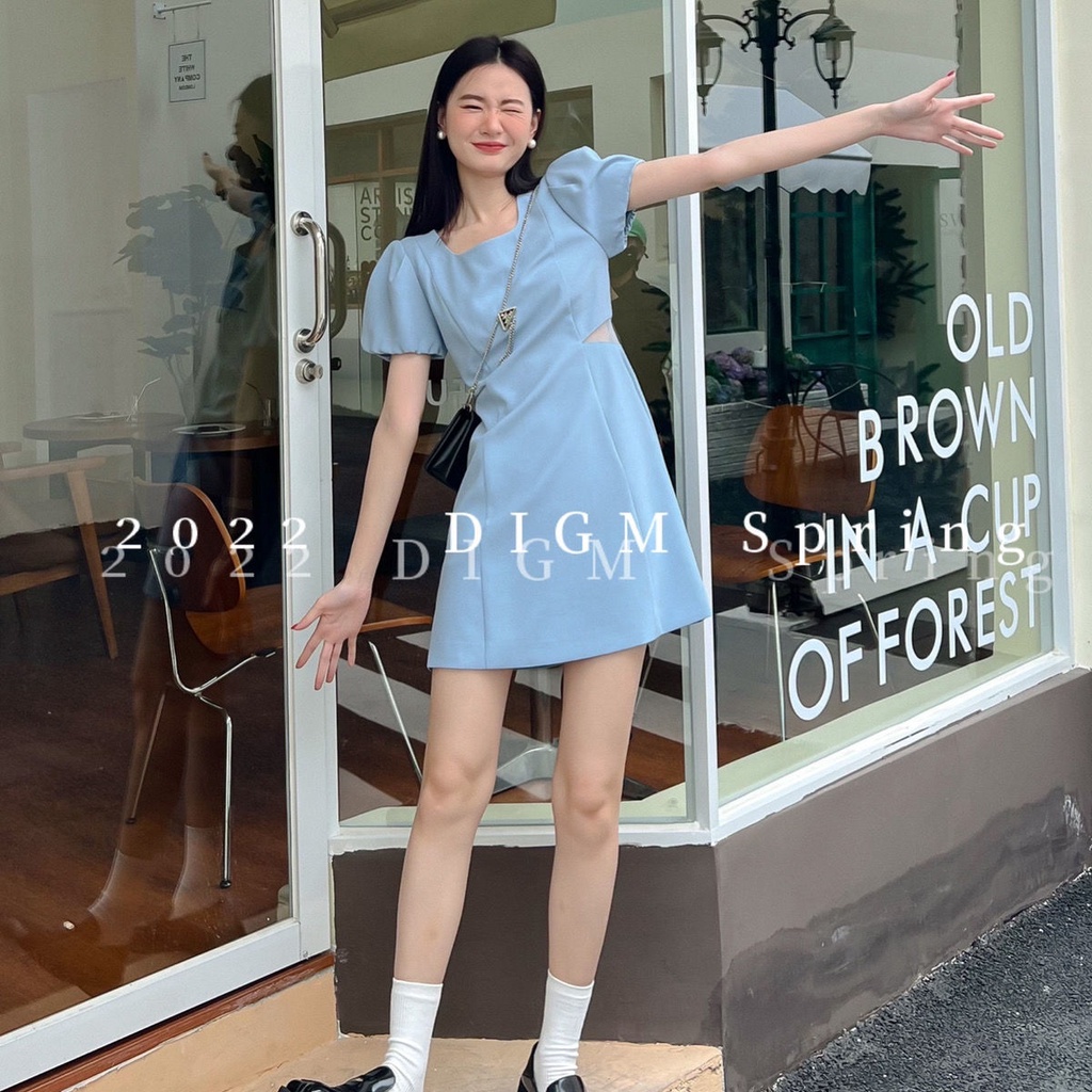 Đầm Chữ a Tay Ngắn Hở Eo Phong Cách Thời Trang Mùa Hè Mới  tao bao