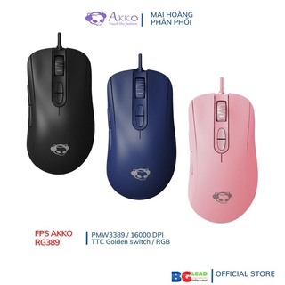 Chuột chơi game FPS AKKO RG389 Ocean Blue (PMW3389 / 16000 DPI / TTC Golden switch / RGB) - Bảo hành chính hãng