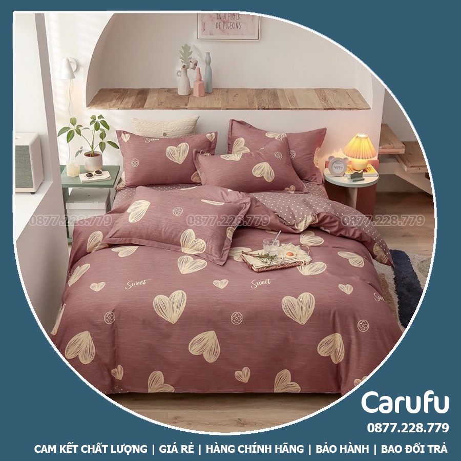 Áo bọc nệm topper 2 mặt có khoá kéo 1m 1m2 1m4 1m6 1m8 x 2m | Cotton Poly cao cấp | Carufu