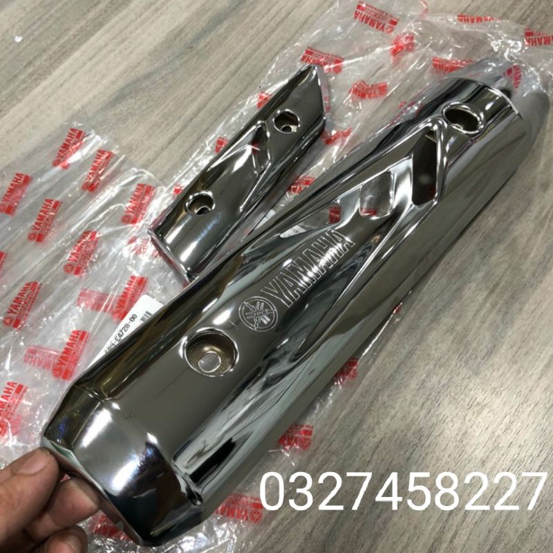 Cặp ốp vĩ che pô ống xã xe Sirius, Jupiter zin yamaha