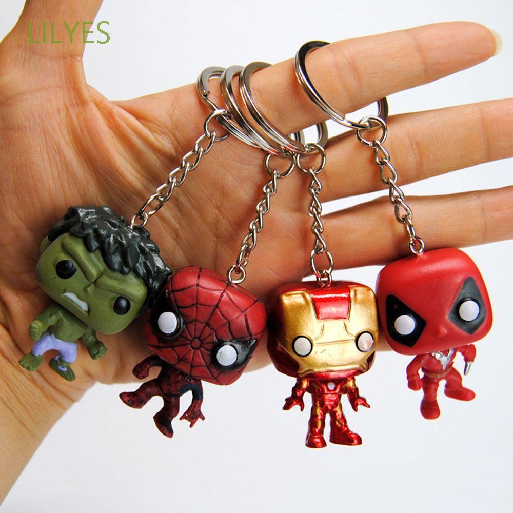 Móc khóa hình nhân vật siêu anh hùng marvel avengers dễ thương