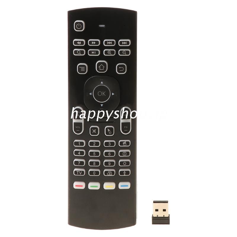 HSV MX3 MX3-L Backlit Air Mouse Universal Smart Voice Remote Control 2.4G RF Wireles