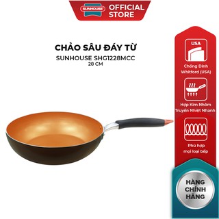 Chảo sâu lòng đáy từ sunhouse shg1228mcc - 28cm