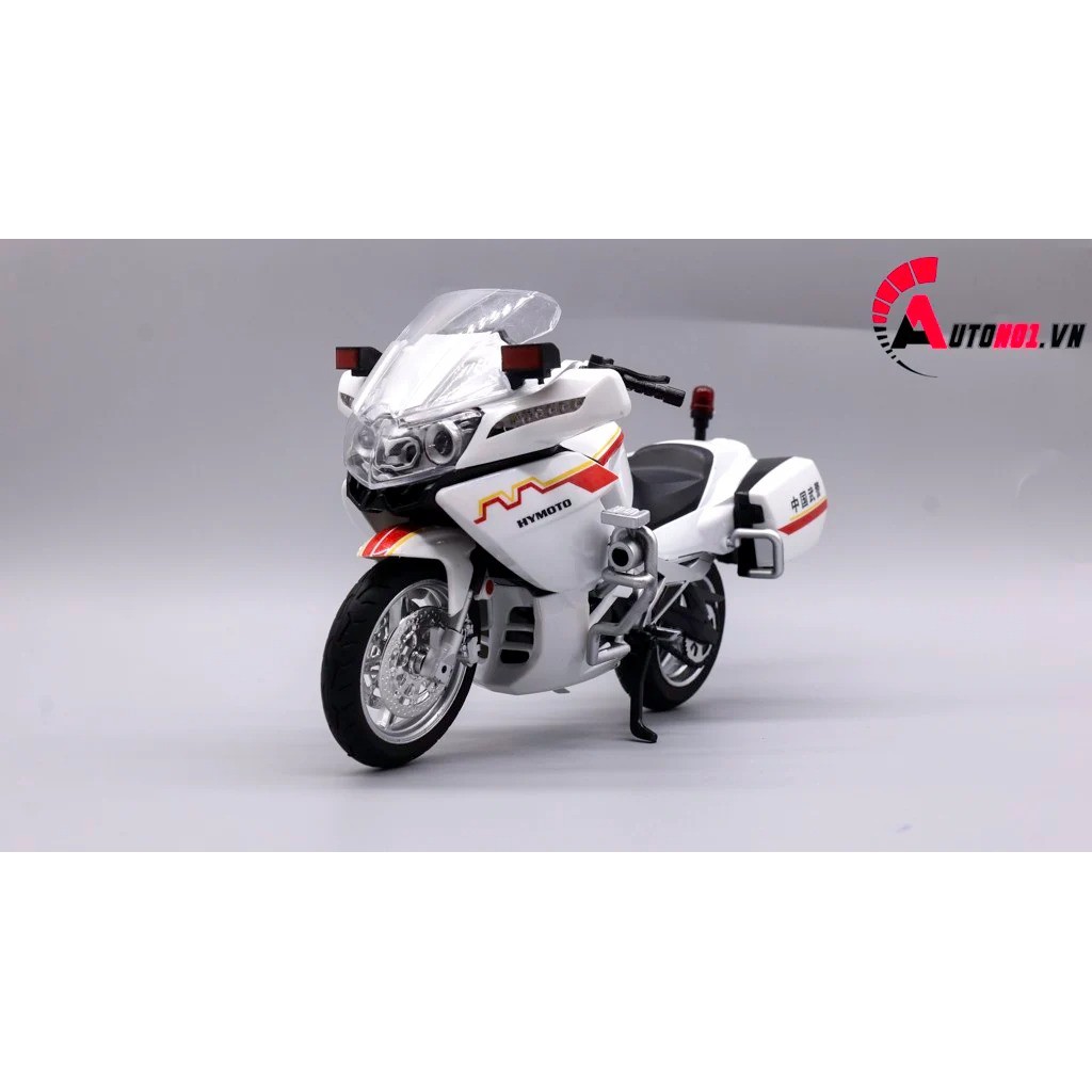 MÔ HÌNH BMW R 1200RT POLICE RED 1:12 HUAYI ALLOY 7656