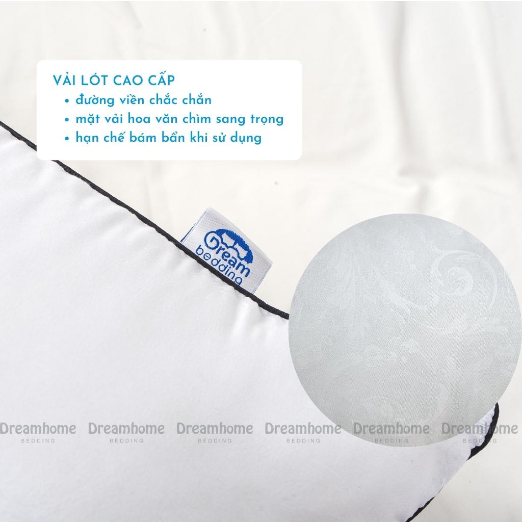 Ruột gối vuông 45x45 Dreamhome, gối tựa lưng sofa in họa tiết chìm có khóa kéo điều chỉnh độ cao