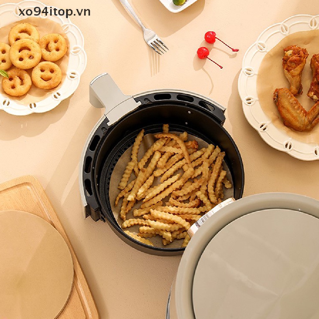 Set 20/50/100 giấy lót nồi chiên không dầu không dính dùng một lần XOITOP