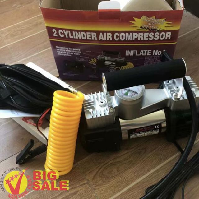 MÁY BƠM LỐP Ô TÔ 2 XI LANH -2 CYLINDER AIR COMPRESSORAIR