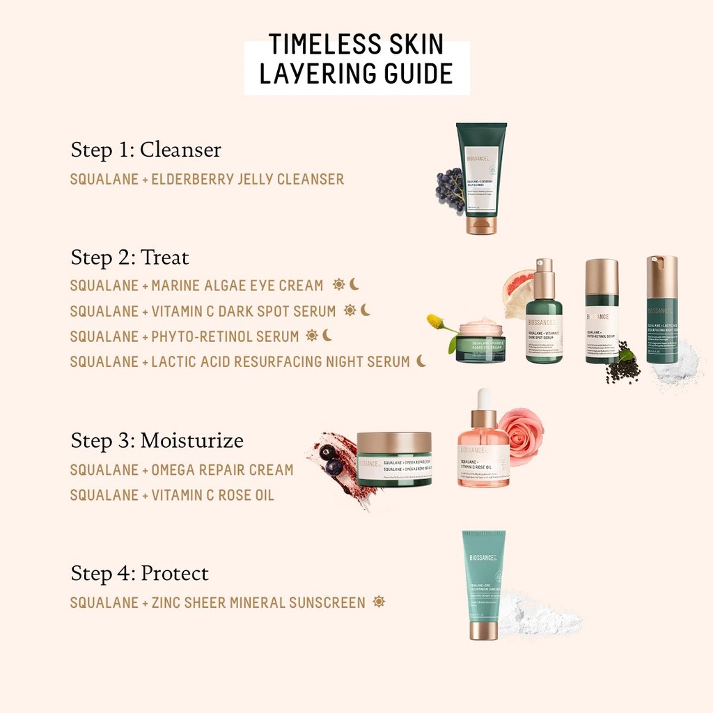 BIOSSANCE 🌿 Dầu dưỡng ẩm sáng da hữu cơ Squalane + Vitamin C Rose Oil