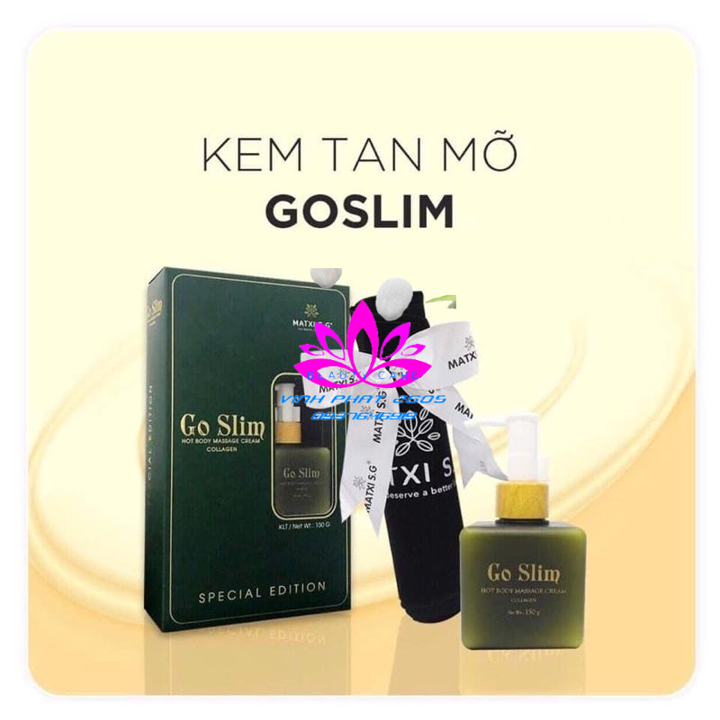 CHÍNH HÃNG Kem Tan Mỡ Bụng Go Slim Matxicorp - Eo Thon Dáng Chuẩn Sau 1 Liệu Trình An Toàn