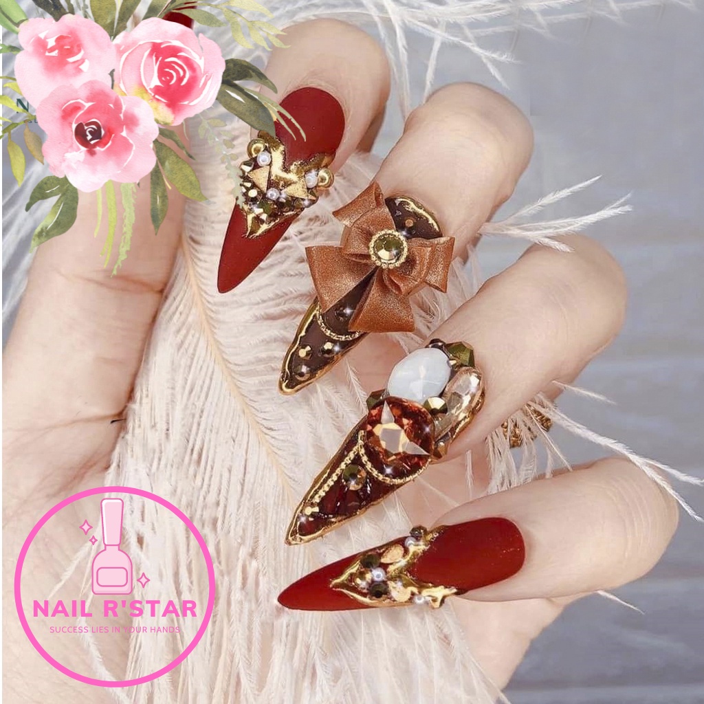 Sơn gel Mxbon chính hãng tone đỏ 6 màu tôn da, chất gel đậm đặc lên chuẩn màu  NAIL R’STAR