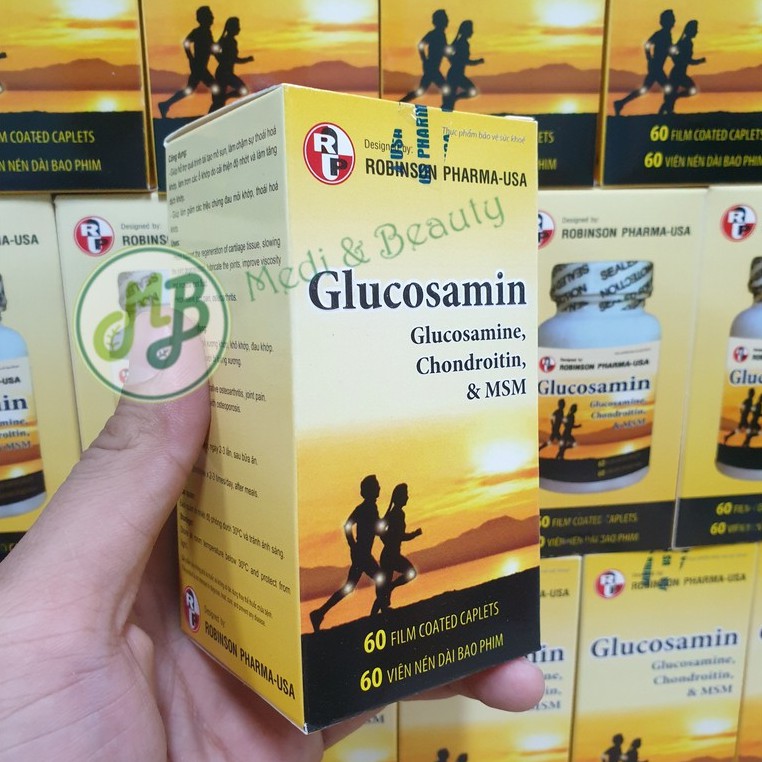 Viên uống hỗ trợ xương khớp, giảm đau nhức xương, ngừa viêm khớp GLUCOSAMIN chai 60 viên