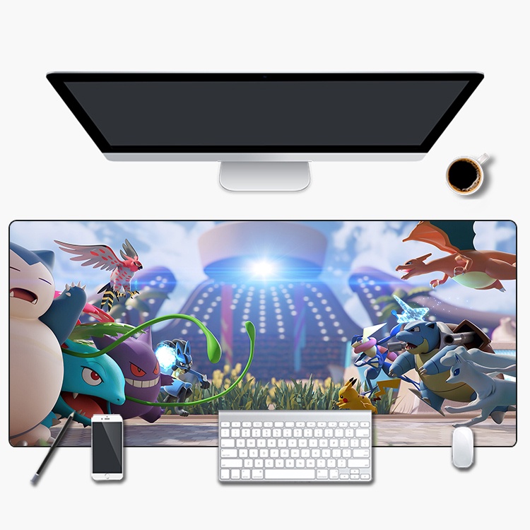 Miếng lót chuột hình bàn phím cho máy tính để bàn hình Snorlax Pokemon size lớn