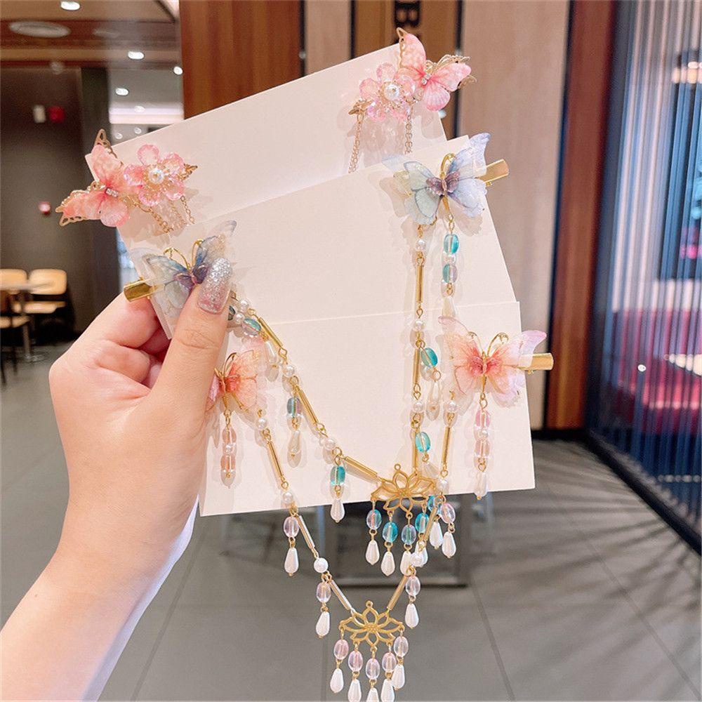 MAG Set 2 Kẹp Tóc Hình Bướm / Bông Hoa Tinh Tế