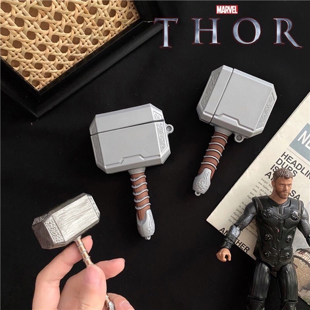 Case Airpods 1/2/Pro Marvel hình búa Thor