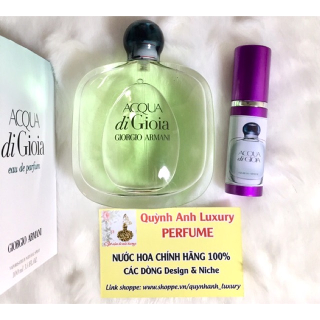 [Mẫu Thử] Nước Hoa Nữ Giorgio Armani Qcqua Di Gioia EDP 10ml