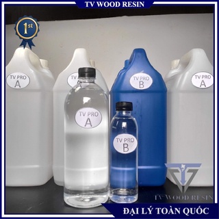 1kg keo epoxy resin đổ lớp trong suất, khử bọt tốt TV PRO.