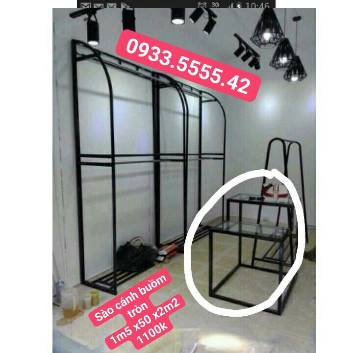 Sào Cánh Buồm VÀNG- ĐEN [ FREE SHIP-RẺ] treo được 2 tầng, sắt sơn tỉnh điện bền, dễ tháo lắp và vận chuyển