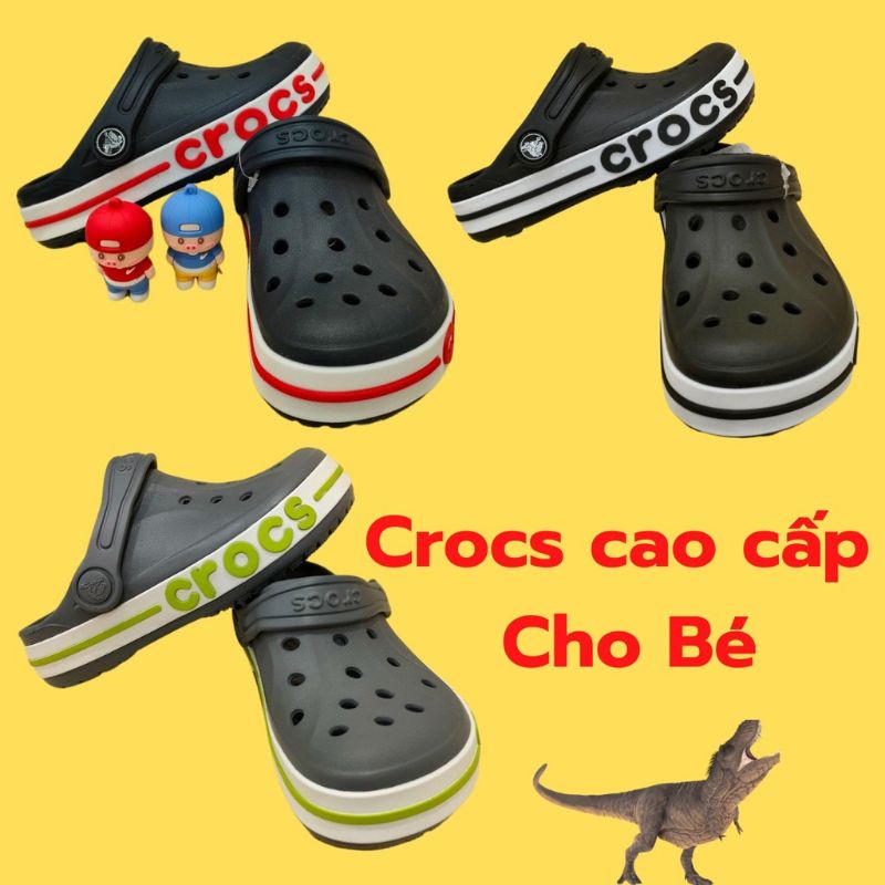Dép Sục Crocs Baya Cho Bé Trai Gái Sản Phẩm Cao Cấp, Nhựa Không Mùi. Mềm. Trống Trơn Trượt.