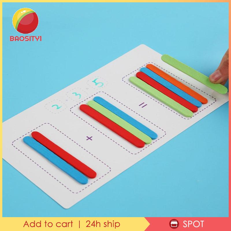 [Baosity1] Bộ Đồ Chơi Que Đếm Bằng Gỗ Nhận Biết Màu Sắc Dành Cho Trẻ Em