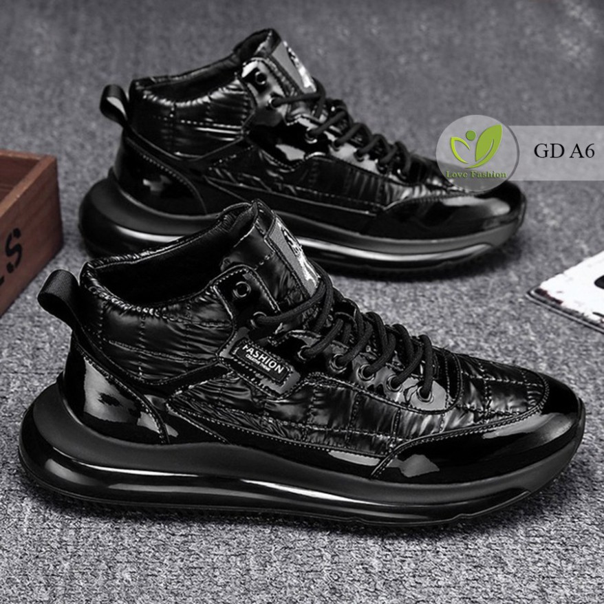 Giày nam cổ thấp da màu đen buộc dây nhập khẩu hàng nội địa GDA6
