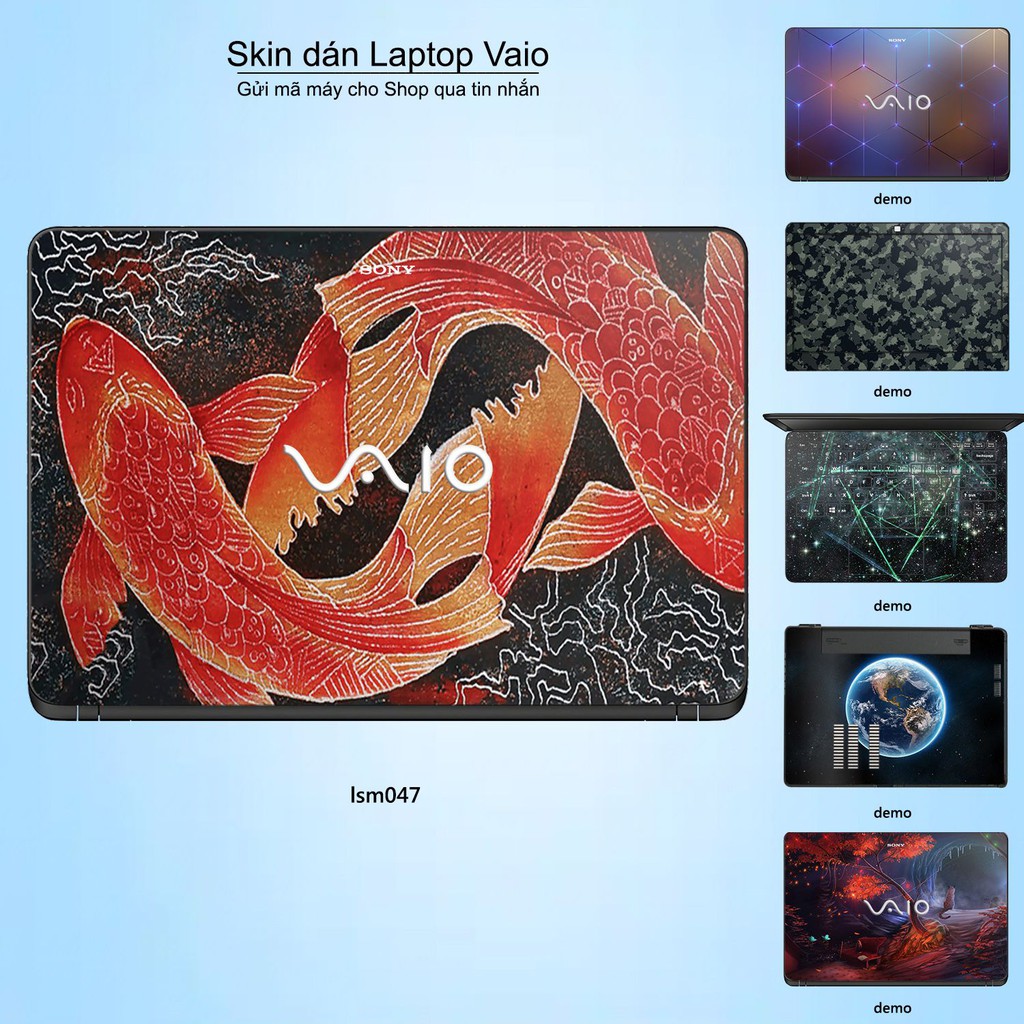 Skin dán Laptop Sony Vaio in hình Song Ngư (Pisces) - lsm047 (inbox mã máy cho Shop)