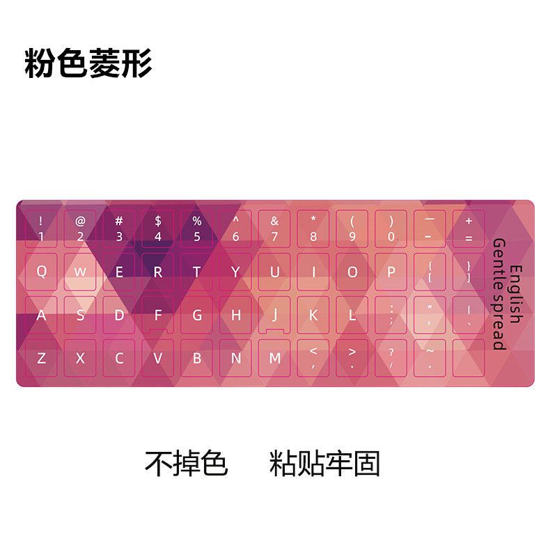 Miếng Dán Nút Bàn Phím Laptop / Máy Tính Vẽ Chữ Tiếng Anh Màu Sắc Macaron Xinh Xắn