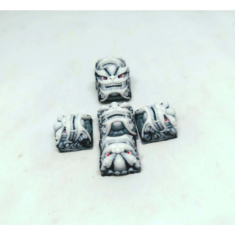 Keycap Shishi Clone tone trắng đen trang trí bàn phím cơ gaming