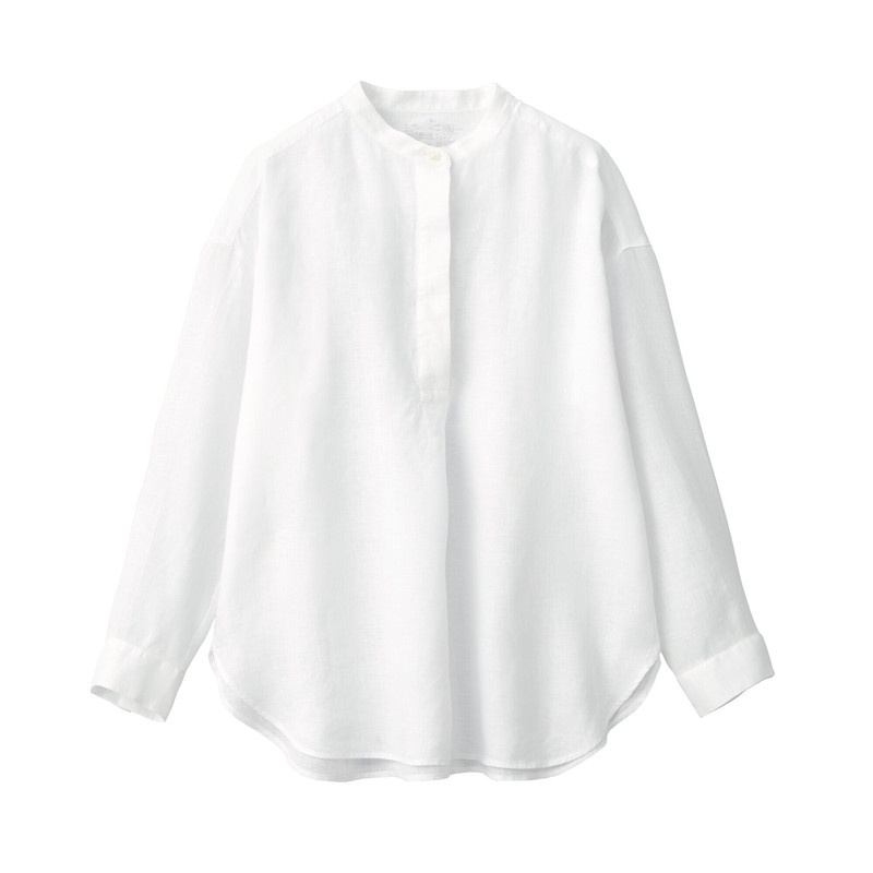 Muji Áo Tunic French Linen Washed
