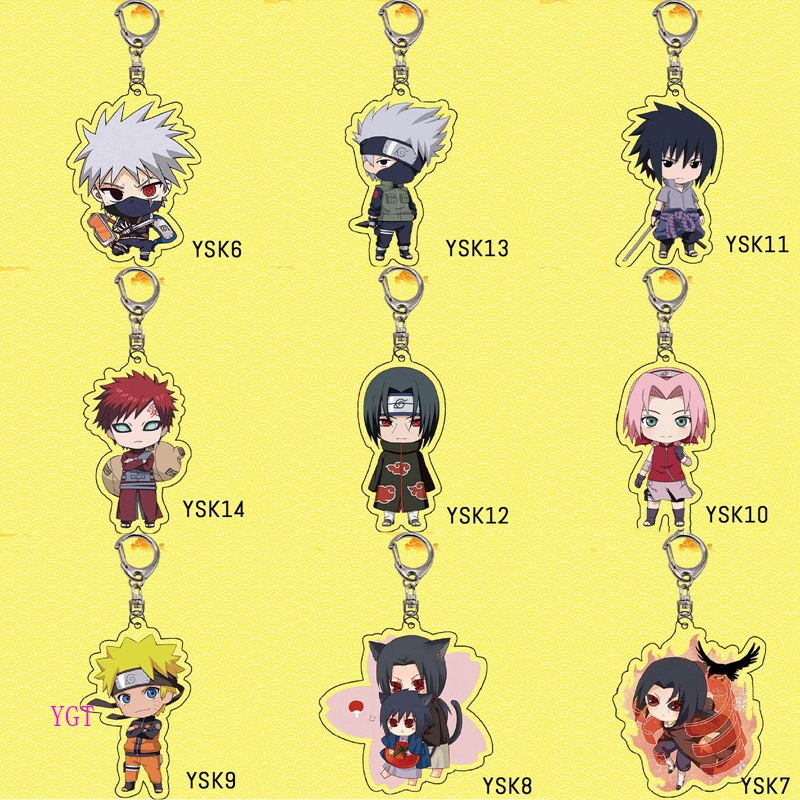 Ygt Móc Chìa Khóa Bằng Acrylic Hình Hoạt Hình Naruto