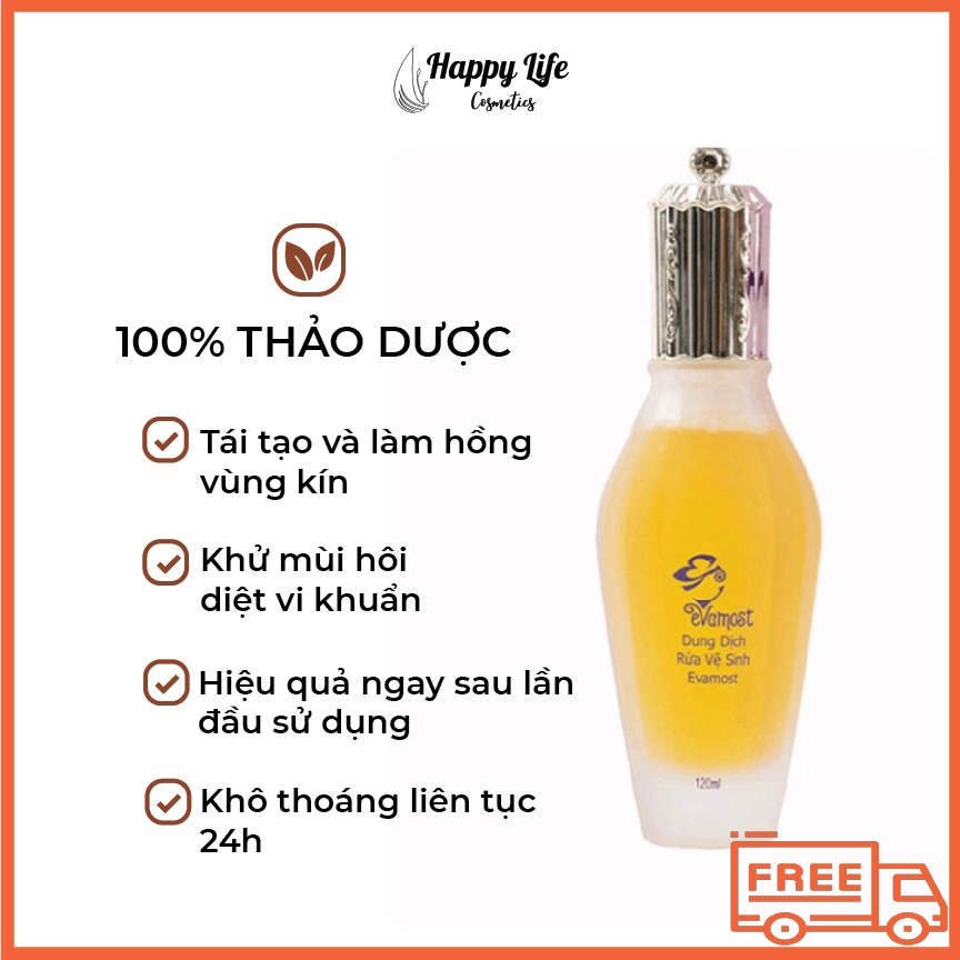 Dung dịch vệ sinh phụ nữ Evamost làm sạch vùng kín, ngừa mẩn ngứa - HAPPY LIFE COSMETICS