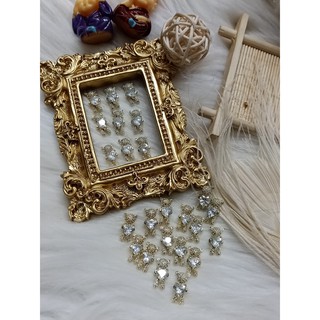 Charm gấu đá đính móng