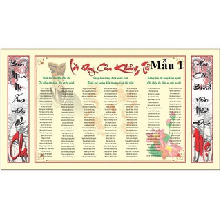 Tranh dán tường lời dạy Khổng Tử 7 MẪU, 4 kích thước A0,A1,A2,A3