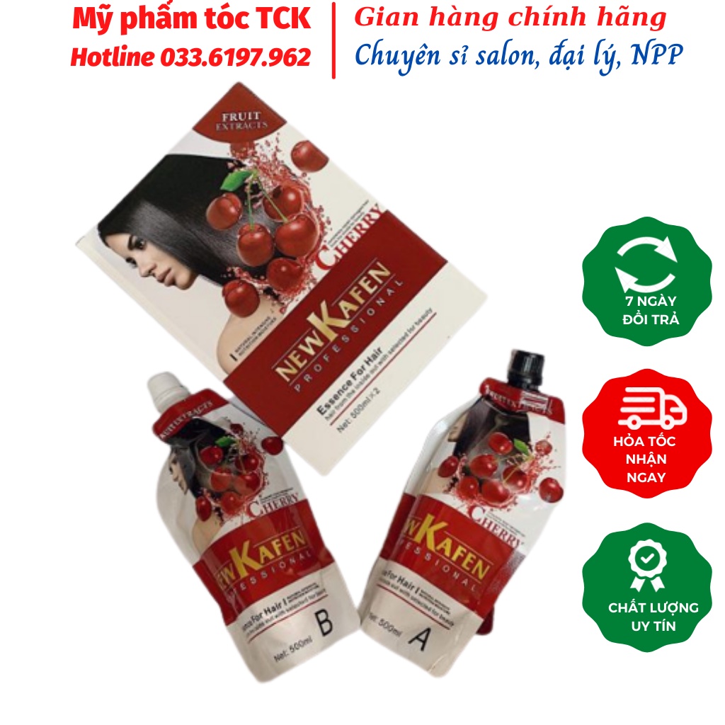 Nhuộm đen thảo dược chery Newkafen 500ml không dính da đầu