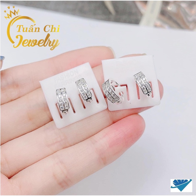 Khuyên Tai Nữ Bạc Ta Kiểu Dáng Bấm Tròn Đơn Giản, Phù Hợp Mọi Lứa Tuổi, Bông Tai Trẻ Em