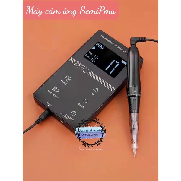 SEMI PMU -máy phun xăm kỹ thuật số cảm ứng tặng kèm dây nối máy pen