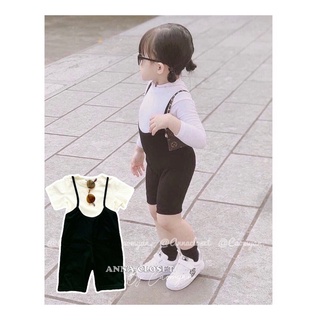 Set yếm kèm áo dài tay siêu xinh cho bé