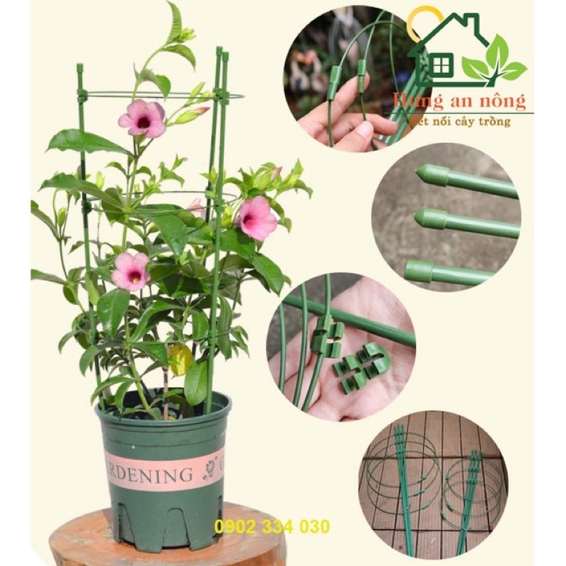 Khung giá đỡ hoa hồng, giàn hoa hồng,giàn leo cà chua, dưa leo, giàn cố định thân cây