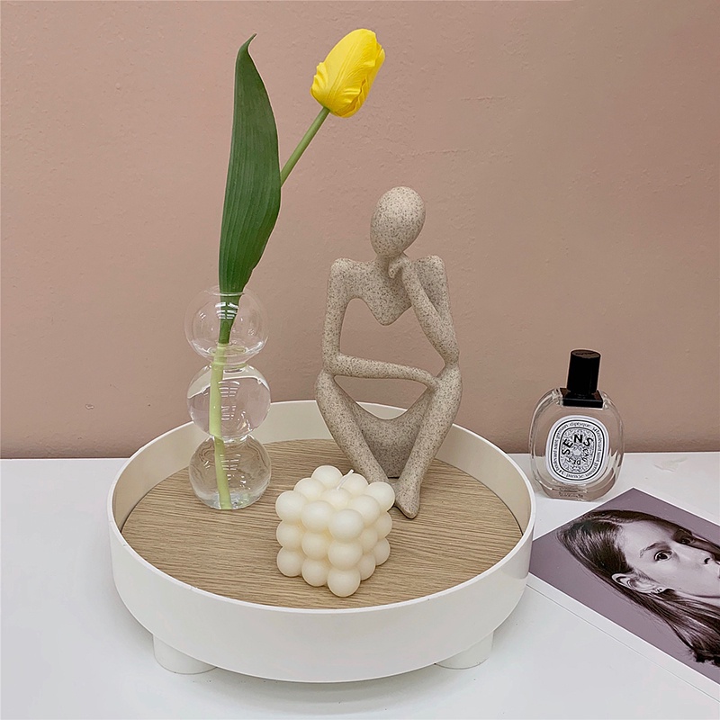 Tượng Điêu Khắc Trừu Tượng Phong Cách Bắc Âu Hiện Đại Bằng Nhựa Resin Để Bàn Trang Trí Nhà